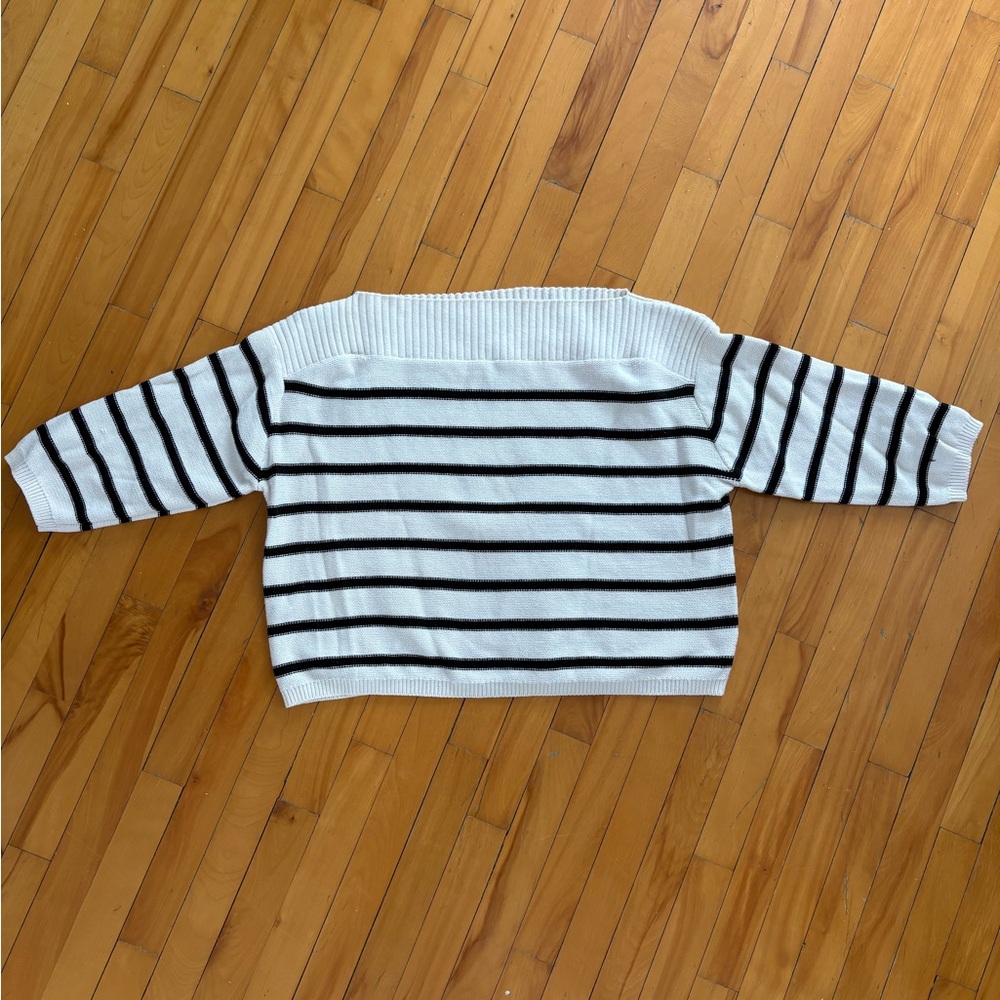 NWOT H&M cotton blend boatneck sweater